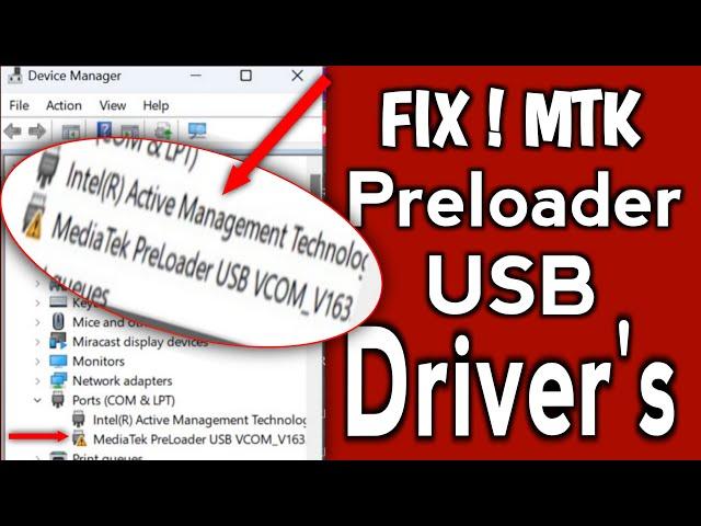 FIX! MediaTek Preloader USB Vcom v1632 Drivers not install /MTK not Connect With Pc driver Issue