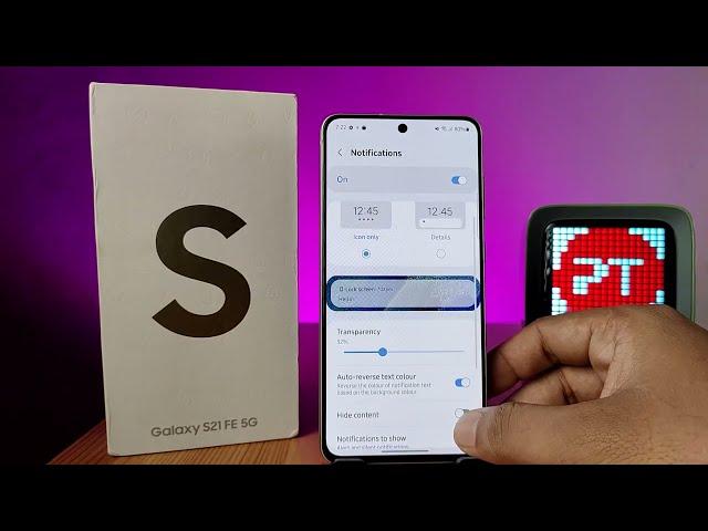 How to Hide Notification Content on Lockscreen in Samsung Galaxy S21 FE 5G