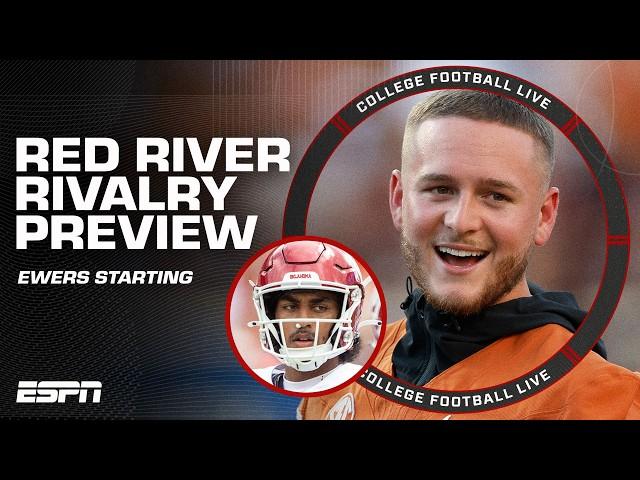 RED RIVER RIVALRY PREVIEW  Quinn Ewers to start for Texas vs. Oklahoma  | College Football Live