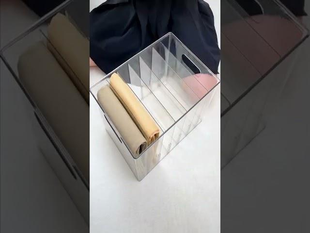 Tidy Up Your Closet With This Clear Plastic Organizer Divided Storage Box