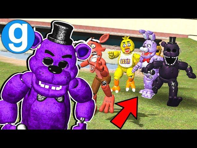 New Fazbear Ultimate Pill Pack Remastered Chasing NPCs! Garry's Mod Gameplay Five Nights at Freddy's