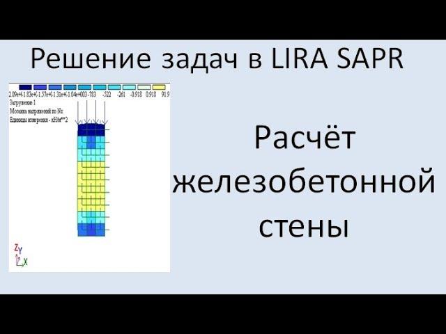 Lira Sapr Расчёт железобетонной стены