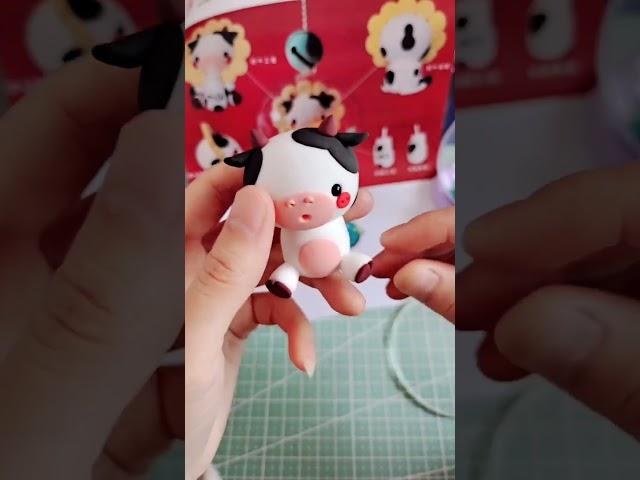 Q版小奶牛教程來啦今天直播#粘土手工 #手工diy #超輕粘土手工 Clay crafts7