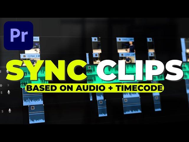 How to SYNC AUDIO and VIDEO clips in Premiere manually and automatically