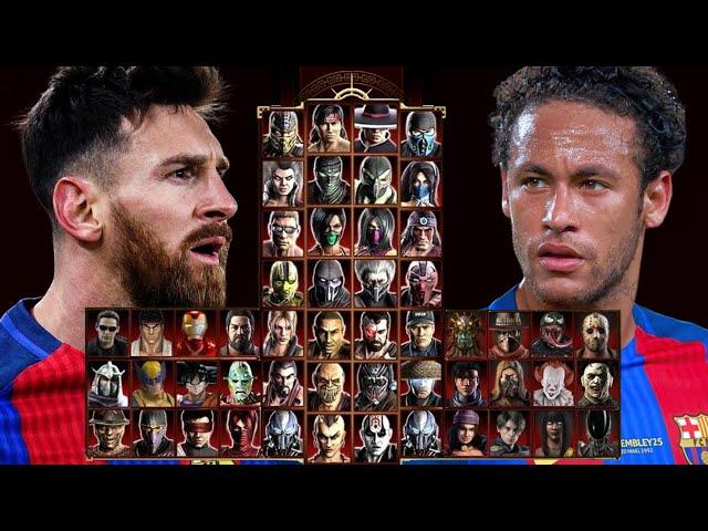 Mortal Kombat 9 - LIONEL MESSI  & NEYMAR JR  MOD - Expert Tag Ladder - Gameplay @(1080p) 60ᶠᵖˢ 