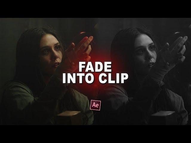 fade into clip transition ; after effects