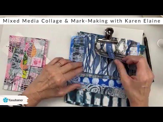 Mixed Media Collage & Mark Making with Karen Elaine (recording of 7/19/24 Opus Art Supplies demo)