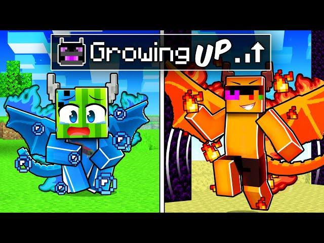 Growing Up As ELEMENTAL DRAGONS in Minecraft!