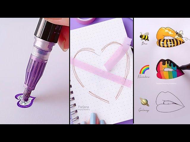 18 COOL ART IDEAS FOR BEGINNERS || Easy art ideas for when you are bored  #drawing #art