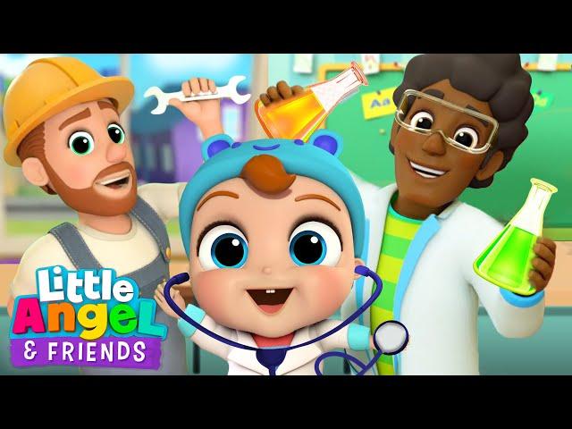 Jobs and Careers Song | Little Angel And Friends Fun Educational Songs