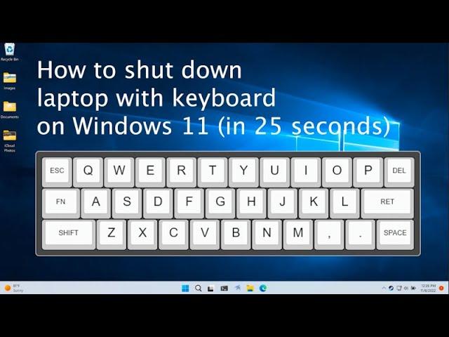 How To Shutdown Windows 11 With Keyboard Only On Lenovo, Dell, HP or Acer Laptop