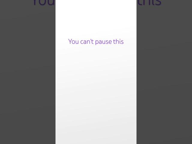 You can't pause this video