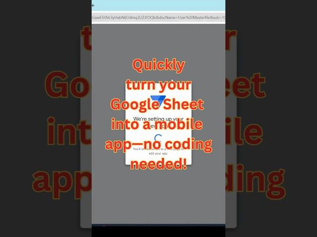 Quickly convert your Google Sheet into a mobile app! #appsheet #quickguide #nocodeapps #googlesheets