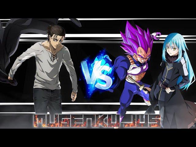 Final Eren vs Vegeta Ultra Ego & Rimuru Demon Lord ANIME MUGEN JUS