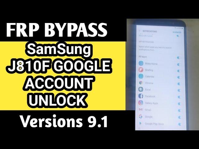 SamSung J8Frp Bypass without pc 2020 / Remove Google Account Unlock SM-J810F