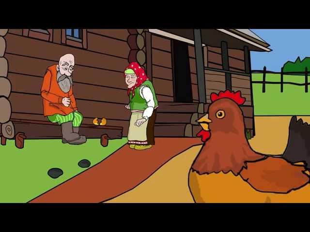 Chicken Ryaba. Cartoon fairy Tale for the youngest children