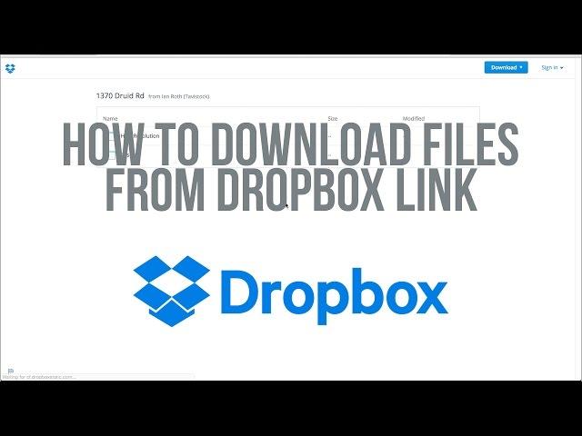 How to Download Photos From a Dropbox Link