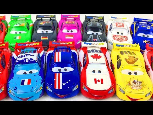 Lightning McQueen Cars Disney New Toys Сolors of Сountries Cartoon for Kids