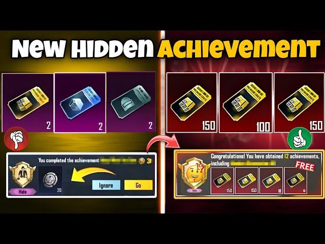 Easy Way To Complete New Hidden Achievements and get 150 premium coupon creates in pubg bgmi