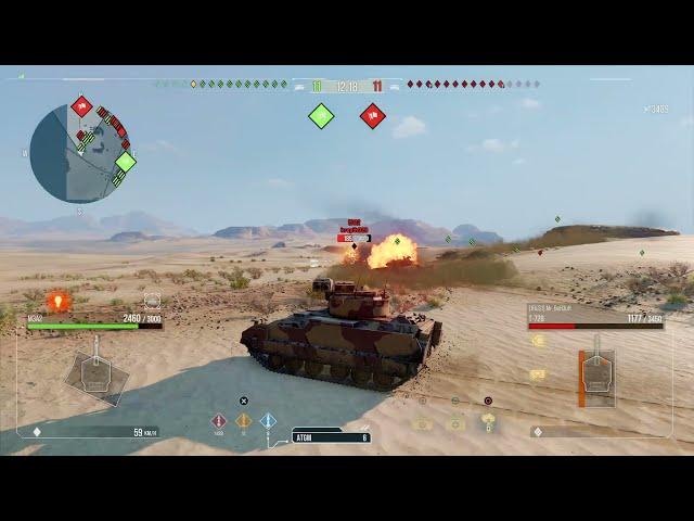 World of Tanks Console M3A2 Bradley ATGM and 25mm Gameplay