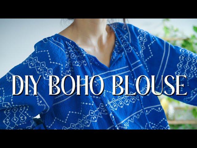 DIY long sleeve boho blouse