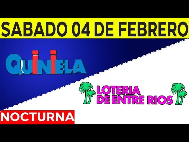 Resultados Quinielas Nocturnas de Córdoba y Entre Ríos, Sábado 4 de Febrero