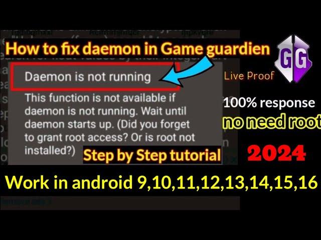 How To Fix daemon not running in game guardian || No need Root