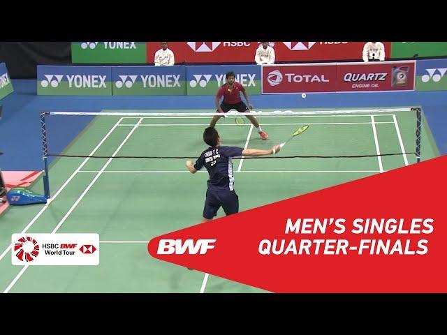 MS | CHOU Tien Chen (TPE) [3] vs Sai PRANEETH B. (IND) [8] | BWF 2018
