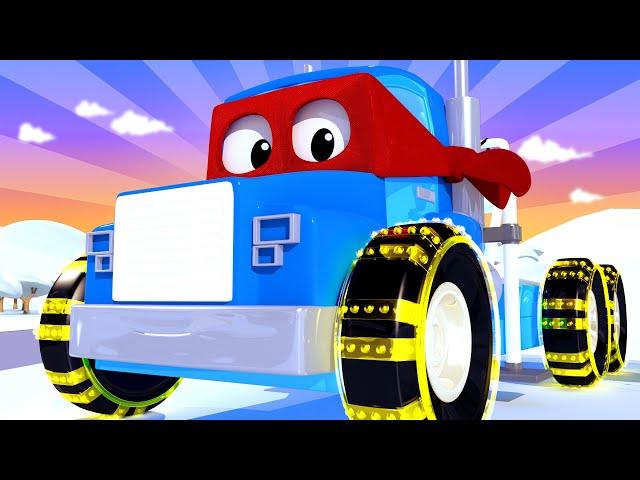 The winch truck - Carl the Super Truck - Car City ! Cars and Trucks Cartoon for kids