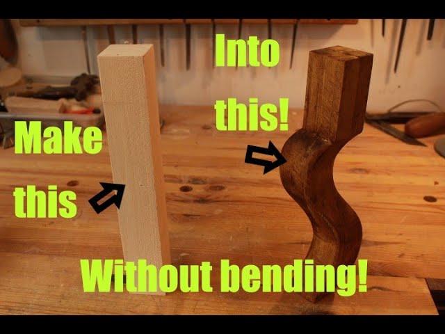 How to make curved legs from straight wood with no waste!!!