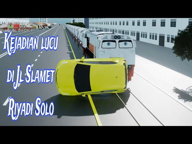 KEJADIAN LUCU DI JL.SLAMET RIYADI SOLO |KERETA API |TRAIN