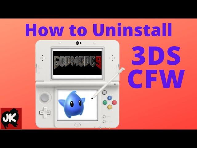 how to uninstall 3DS CFW