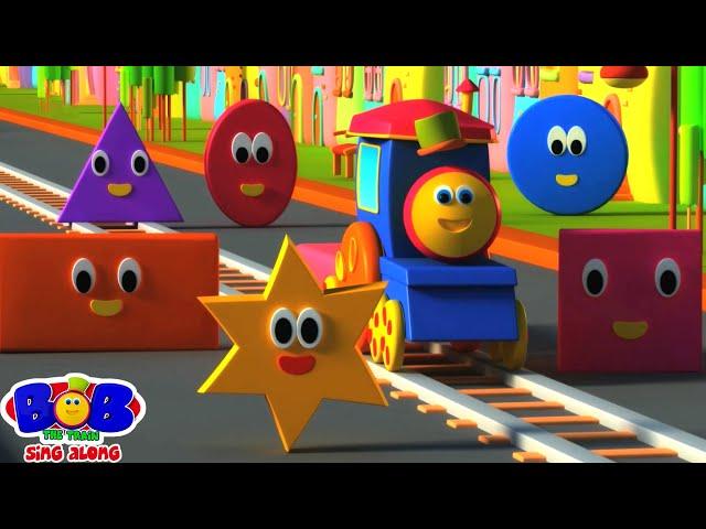 The Shapes Song + More Nursery Rhymes And Kids Learning By Bob The Train