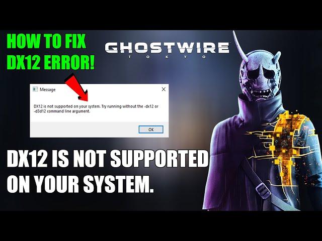 Dx12 is not supported on your system.Try running without the-dx12 or d3d12 command line argument