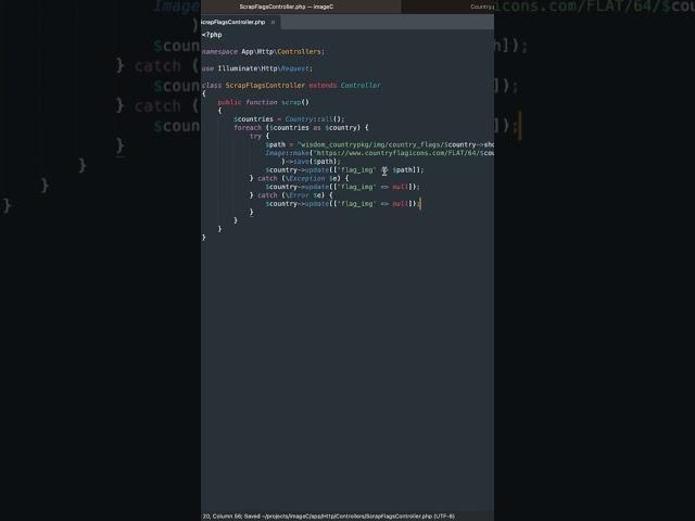 scrapping country flags for my countrypkg-laravel package pt3