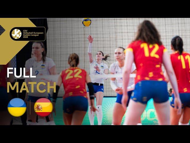 LIVE | Ukraine vs. Spain - CEV Volleyball European Golden League 2025 | Women