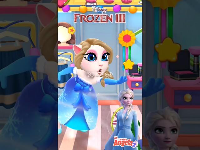 Elsa Transformation || Blue Elsa Cosplay in My Talking Angela 2