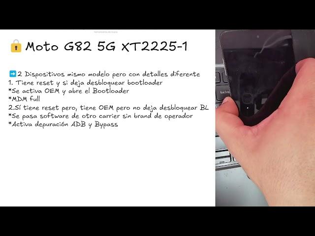 MDM - Moto G82 5G  ️ Motorola XT2225-1 bypass | unlock bootloader y mdm MotoTool