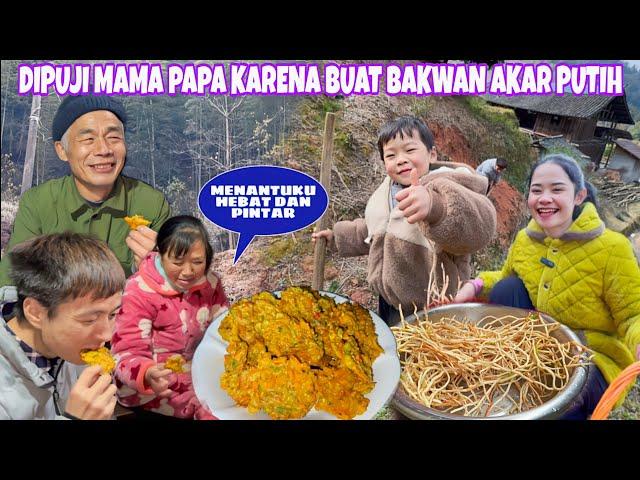 PAPA MAMA MEMUJI MENANTU INDONESIANYA KARENA KEPIKIRAN UNTUK MEMBUAT BAKWAN DARI RUMPUT AKAR PUTIH