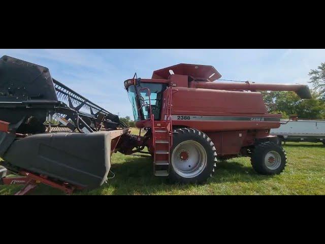 Dad Let Me Run The Case IH 2388!! Cutting Beans Day 5 Video!