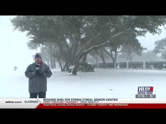 LIVE: Significant snowfall in South Mississippi