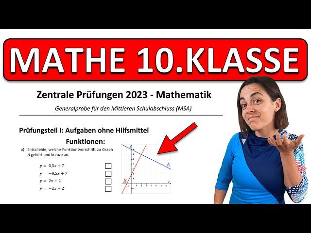  NEUE (2023) ABSCHLUSSPRÜFUNG Realschule Mathe | ZP 10 Generalprobe | Funktionen berechnen