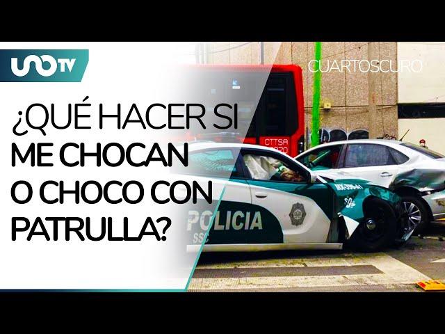 ¿Qué debo hacer si me chocan o choco con una patrulla?