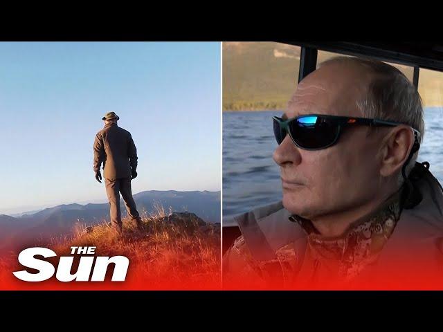 Vladimir Putin shows off ‘macho’ holiday hunting bears and fishing amid COVID fears in inner circle