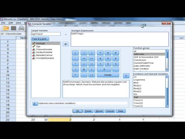 SPSS (tutoriel)/ Transformer des variables