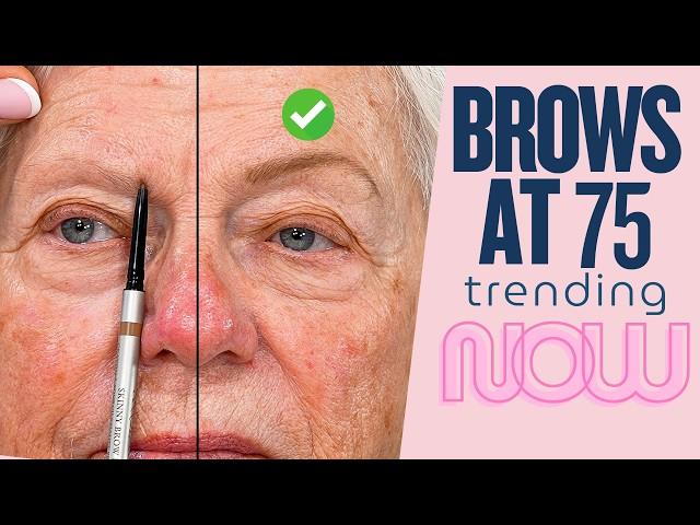 NO EYEBROWS AT 75? NO PROBLEM WATCH THIS | Nikol Johnson #fiercegaing #maturewomen #fulleyebrows