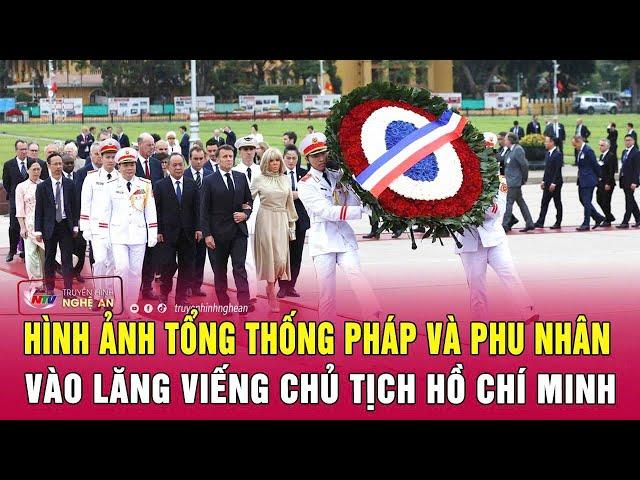 Hình ảnh Tổng thống Pháp và Phu nhân vào Lăng viếng Chủ tịch Hồ Chí Minh