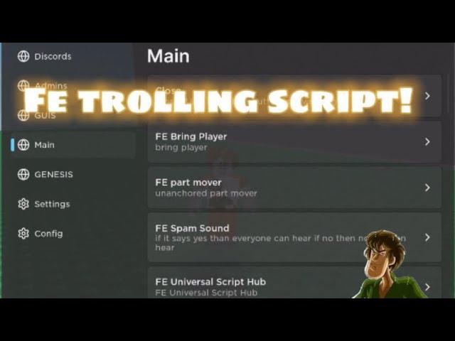 [ Fe ] OP Roblox script: Universal Trolling GUI