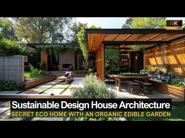 Inside the Secret Eco Home: Sustainable Design House Architecture with an Organic Edible Garden