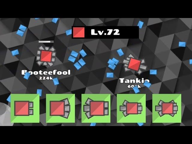 Tank.io Penta shooters forward Triple defense shooters backward! Fully upgraded tank.